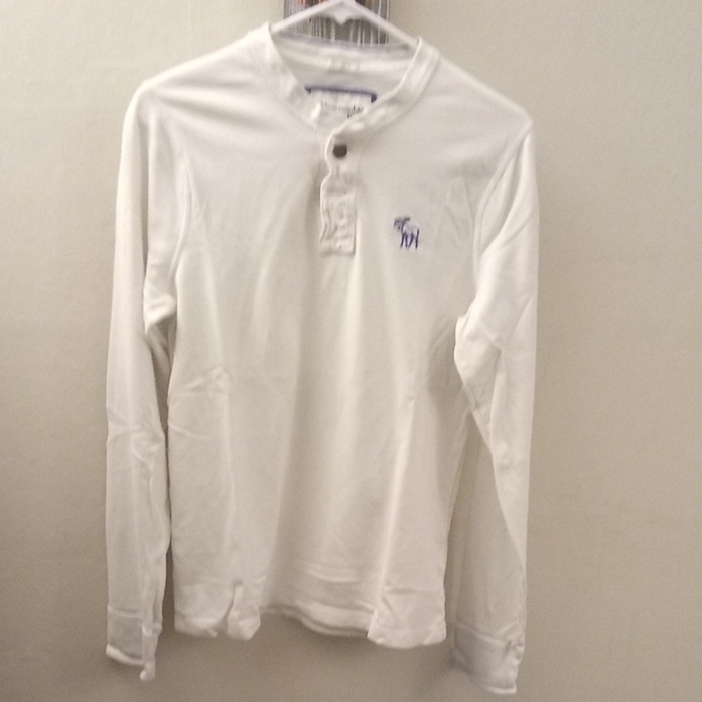 Abercrombie & Fitch White Long Sleeve Tee